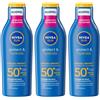 Nivea Sun Latte Solare Protect & Hydrate SPF50+ 200 ml, Crema solare 50+ idratante per 48 ore 3x200 ml Soluzione