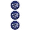Nivea Men Creme Crema Idratante Uomo 75 ml, multiuso per la cura uomo di viso, corpo e mani 3x75 ml