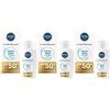Nivea Sun Uv Viso Derma Skin Clear FP50+ 40 ml, Crema solare viso anti-imperfezioni con Niacinamide 3x40 ml