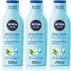 Nivea Sun Latte Doposole Hydrate 200 ml, Dopo sole idratante con Aloe Vera Bio e Acido Ialuronico 3x200 ml