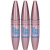 Maybelline New York Mascara Ciglia Sensazionali, Volumizzante, Effetto Ventaglio sulle Ciglia, Resistente all'Acqua, Nero, 9.5 ml 3x9 g