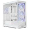 NOX XTREME PRODUCTS HUMMER Blade - Case PC Tower ATX/M-ATX/ITX, Vetro Temprato, 5 Ventole ARGB 140mm Preinstallate, Spazio per 8, Controller ARGB, USB 3.0 e USB-C, Bianco
