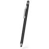 Hama Pennino capacitivo (penna stilo per tutti i tablet, per Android/iOS, pennino per telefono, penna per tablet per display touch capacitivi, ultrasottile, con clip) nero