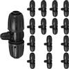 Wzzy Gurden 15 pezzi per irrigazione giardino barbecue tè collegamento a T, tubo da giardino, connettore per tubo dell'acqua, per tè, 12 mm fino a 4/7, tubo di irrigazione anti-goccia