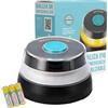MAGIC SELECT Luce di Emergenza V16 DGT 3.0 Omologata con Geolocalizzazione per Segnalazione Stradale, Auto e Moto, Luce Arancione Lampeggiante 360º, Base Magnetica, Include 3 Batterie AA