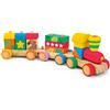 Trudi SEVI Trenino cubetti Colorati (18 pz.) | Trudi by Giochi in Legno educativi Prima Infanzia. Costruzioni e Giocattoli. Regalo di Natale e Compleanno per Bambini | 34x6,5x11cm Wood | Modello 88050