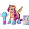 My Little Pony Hasbro Giocattolo Sunny Canta e Pattina, Giocattolo interattivo da 22,5cm, Ispirato al Film Nuova Generazione con 50 reazioni e luci, Include Telecomando