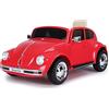 FEBER Maggiolino rosso 12V, auto elettrica, radiocomando fari con luce, 2 marce, acceleratore e freno elettrici, da 3 anni, FAMOSA (800013448)