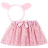 CERDÁ LIFE'S LITTLE MOMENTS Peppa Pig - Set di bellezza accessori fantasia | Gonna rosa con fascia per orecchie e fiocco | Costume divertente per ragazze con design ufficiale Peppa