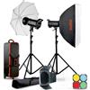 Godox Kit flash da studio Godox QTII 2xQT600IIM