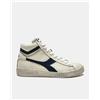Diadora Sneakers Unisex Game L High Waxed C0351 in pelle, Bianco / Nero