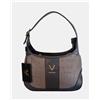 19V69 Italia by Versace Borsa a Spalla Donna Modello Talia Hobo Bicolore, Tortora