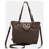 19V69 Italia by Versace Borsa Donna a Mano e Tracolla Modello Juantitia, Marrone