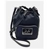 19V69 Italia by Versace Borsa Secchiello Donna Nera in Nylon Idrorepellente con Tracolla Removibile, Nero
