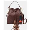 Pierre Cardin Borsa Secchiello Donna in Vera Pelle Trapuntata mod. 1900, Bruciato