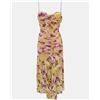 Pinko abito donna midi Donna art. abbronzato Floreale Nero Fucsia- Multi Beige elegante, Floreale Beige / Verde