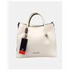 Pierre Cardin borsa art. 6275 shopping mordida con pochette removibile, Bianco