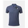 Nazareno Gabrielli Polo Uomo Cotone 100% piquet mezza manica, Blu Denim