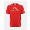 Kappa T-Shirt Uomo logo cromen, Rosso