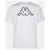 Kappa T-Shirt Uomo logo cromen, Bianco
