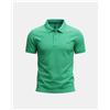 P-CLUB Polo uomo over brand P-Club manica corta puro cotone piquet 100%, Verde
