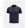 P-CLUB Polo uomo over brand P-Club manica corta puro cotone piquet 100%, Blu Notte