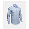 Outlet Le Grandi Firme GHit Camicia Uomo cotone 100% Made in Italy manica lunga, Azzurro
