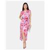 Pinko abito donna mod. midi satin art. artificioso floreale tg.38, Floreale