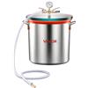 VEVOR Camera a Vuoto in Acciaio Inox, Secchio a Vuoto 34,1 Litri di Degassamento Sottovuoto per Stampaggio di Resine Stabilizzazione di Legno, Epossidiche Olio Essenziale, Coperchio in Vetro
