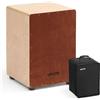 VEVOR Cajon Box Drum, Con Cordiere Rullanti Interni, Scatola di Percussioni in Legno Leggera, Strumento Musicale Portatile in Legno di Betulla con Borsa da Viaggio, 305 x 305 x 430 mm