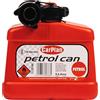 CarPlan Tanica Benzina 5 Litri Rossa, per Benzina con Piombo, Omologata con Beccuccio Flessibile Antigoccia, Tanica Carburante in Plastica Resistente per Auto, Moto ed Emergenza