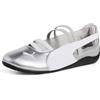 PUMA Speedcat Ballet Metallic Sneakers Donna, Puma Argento/Bianco PUMA, 8.5