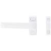 Amig - Maniglia di bloccaggio per porte e finestre mod. GAMMA | 122 x 70 mm | Rosetta | Sinistra | Porte interne e finestre | Senza Quadriletto | Alluminio Bianco