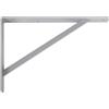 Amig - Staffa per mensola a muro - Staffa angolare in acciaio - 250x200 mm - Grigio metallizzato - Supporta fino a 330 kg - Staffa angolare per mensola - Supporto per mensola - Facile da installare