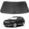 LHFLIVE Parasole per parabrezza compatibile con BMW X3 2018-2024 2025, accessori pieghevoli, protegge l'auto dai raggi solari e dai danni del calore