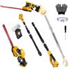 panthem Tagliasiepi Telescopico a Batteria 3 en 1 Tagliasiepi Elettrico Compatibile con Dewalt 18V 20V (Nessuna batteria), Motore Brushless Taglia Siepi da Giardino a Batteria con Lunghezza di Taglio
