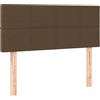 vidaXL Testiera in tessuto marrone scuro 100x5x78/88 cm