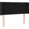 vidaXL Testiera con orecchie Nero 83x16x78/88 cm Velluto