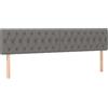 vidaXL Testiere 2 pz. Tessuto grigio scuro 90x7x78/88 cm