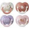 Tommee Tippee Ciuccio Ultimate Fit, 6-18 mesi, confezione da 4, tettarella ortodontica per neonati, design simmetrico, in silicone privo di BPA, collezione Club House