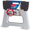 Vileda Sgabello Pieghevole 23cm - per Adulti e Bambini fino a 150 kg - Rivestimento antiscivolo - Sgabello plastica, Sgabellino da Bagno e Cucina - Scaletta Sgabello - Folding Stool