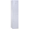 Vinsetto Armadietto 4 Ripiani 2 Porte Chiusura di Sicurezza Ufficio Garage Officina Acciaio Laminato a Freddo 38x46x180cm Grigio