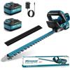 RINOXAR Tagliasiepi a Batteria con 2x 4000mAh Batterie, Tagliasiepi Elettrico Motore Brushless 600W 28500RPM, Lama 52cm, Taglia Siepi da Giardino a Batteria Professionale