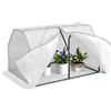 Outsunny Mini Serra da Giardino e Balcone in Plastica PE e Acciaio con Chiusura a Zip, 99x71x60 cm, Bianco Trasparente
