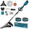 RINOXAR Decespugliatore a Batteria, Tagliabordi a Batteria 26 cm con Motore Anteriore Brushless, 2 x 5200mAh, 8000/12000 Giri/min, 3 Lame, Asta Regolabile, per Prato, Erba Alta, Bordi e Giardino
