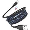 Magtame Cavo magnetico USB A a USB C Coiled 27 W (3,3 piedi/1 m), cavo di ricarica magnetico autoavvolgente, cavo di ricarica rapida di tipo C, per auto, casa, viaggi, compatibile con i-Phone 17/16