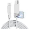 Magtame Cavo USB C a USB C da 5FT/1,5 m, con supporto per cavo magnetico, Staykable 60 W, ricarica rapida e dati Sync tipo C, Braid e Easy Snap on per i-Phone 16 Pro Max 15 Plus S24/23