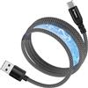 Magtame Cavo magnetico USB C, cavo di ricarica USB a USB-C, cavo USB retrattile 1M/3.3FT in nylon intrecciato tipo C, compatibile con i-Phone 16 15 Samsung