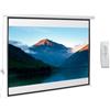 HOMCOM Telo Proiettore Motorizzato da 100 Pollici 4K HD Formato 4:3, Schermo Proiettore Motorizzato Elettrico Antirughe con Telecomando, Telo Videoproiettore per Casa, Cinema, Ufficio, Home, Bianco