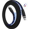 Magtame Cavo magnetico da USB C a USB C, 60 W, 1 m, cavo di ricarica magnetico autoavvolgente, cavo di tipo C per scrivania, auto e viaggi, compatibile con i-Phone 17/16/15 Pro